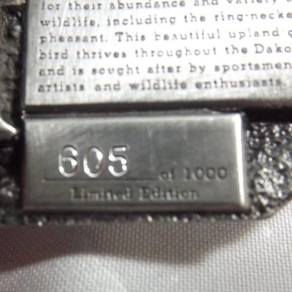 1984 Dakota Wildlife Limited Edition Commemorative Belt Buckle - 605/1000 - Picture 10 of 10